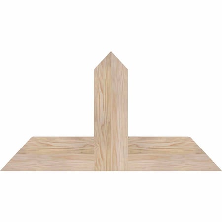 Ekena Millwork Portland Smooth Timber Gable Bracket, Douglas Fir, 36"W x 19"H x 3 1/2"D x 5 1/2"F, 13/12 Pitch GBW036X19X0406POR00SDF